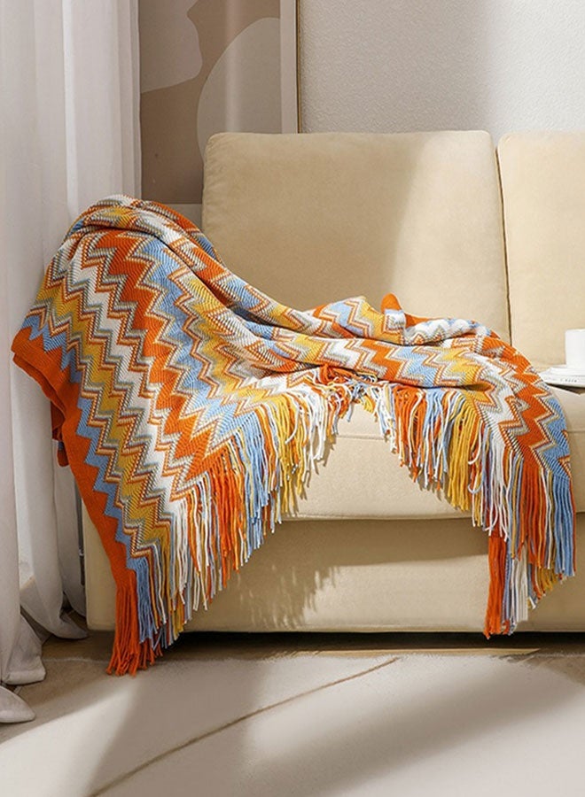 هوتو مطاني Tassel المنسوجة، صيف مطاني أريكة السفر أنيق البوهيمية ناعمة بطانية مريحة، مناسبة للأسرة والأريكة، في الهواء الطلق رمي بطانية جميع المواسم 127x180CM - Image 4